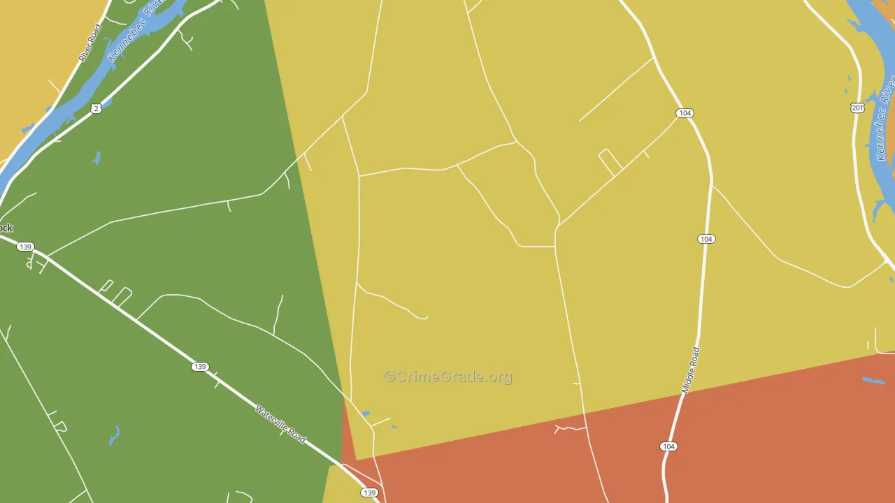 Larone, ME Map of Robbery Rates