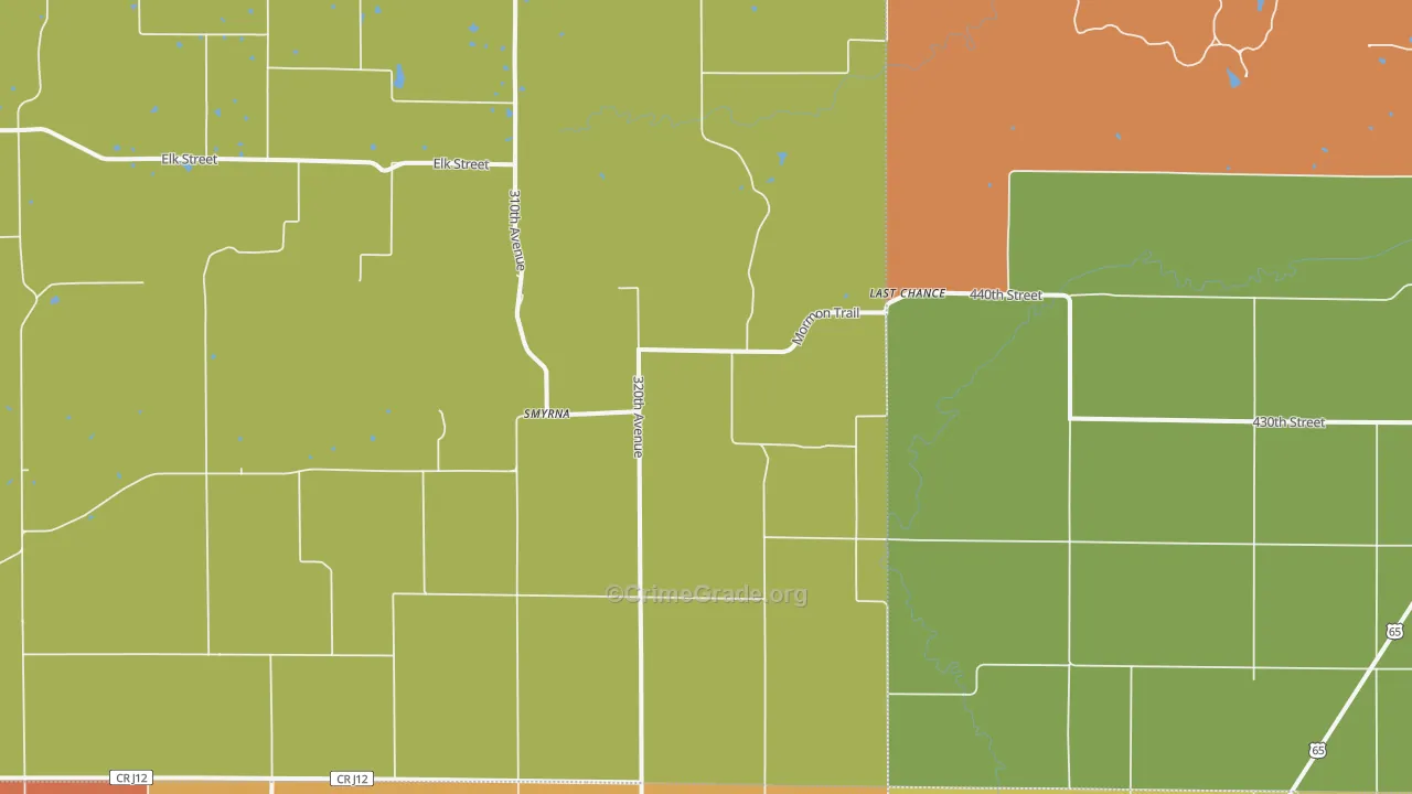 Last Chance, IA Map of Robbery Rates