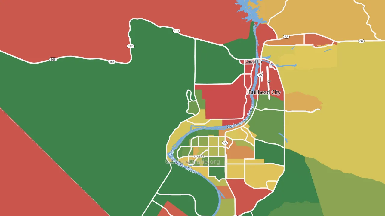 Laughlin, NV Map of Robbery Rates