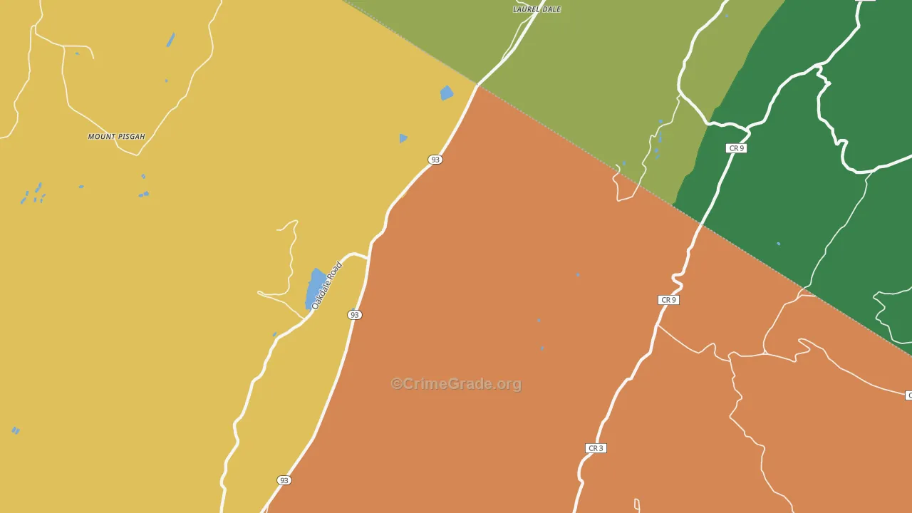 Laurel Dale, WV Map of Robbery Rates