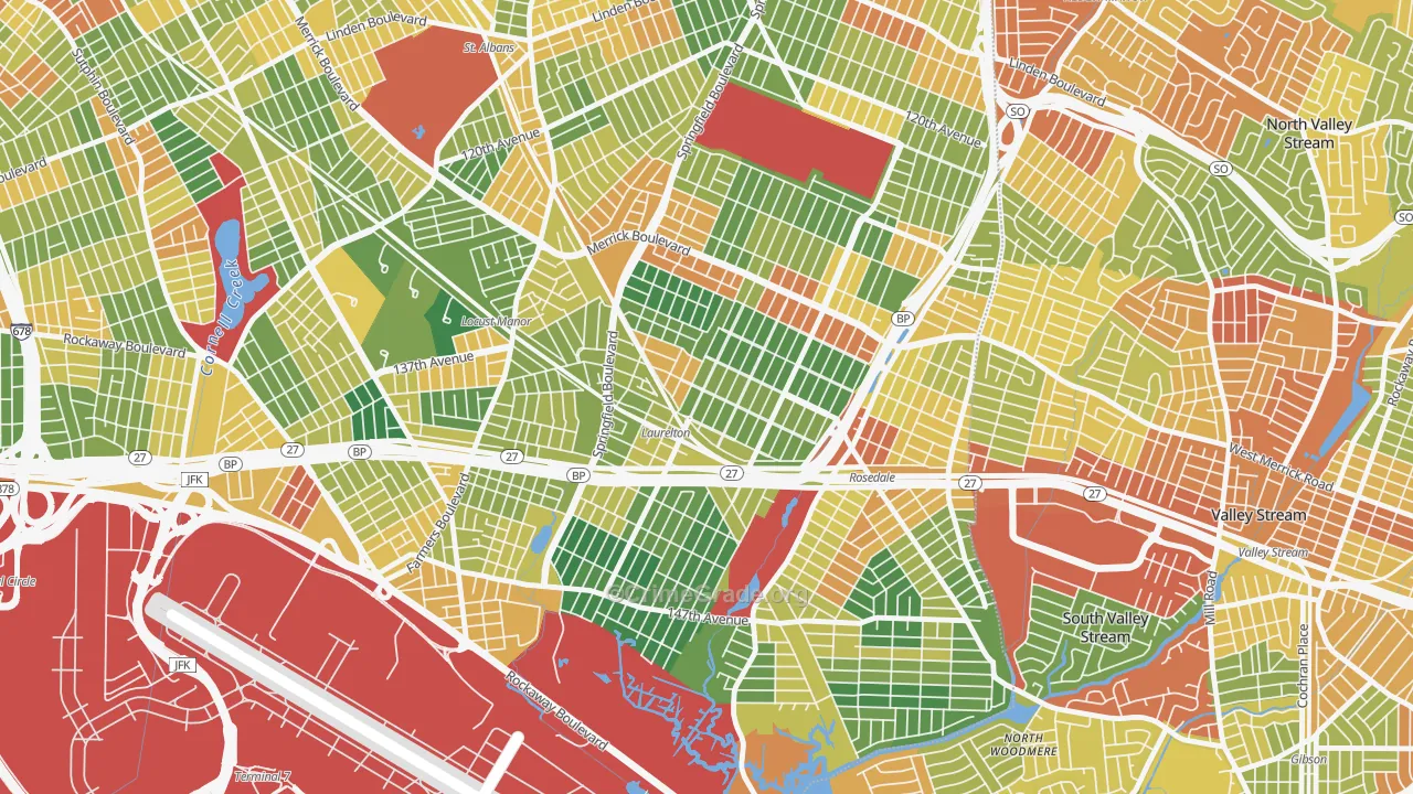 Laurelton, Queens, NY Map of Robbery Rates