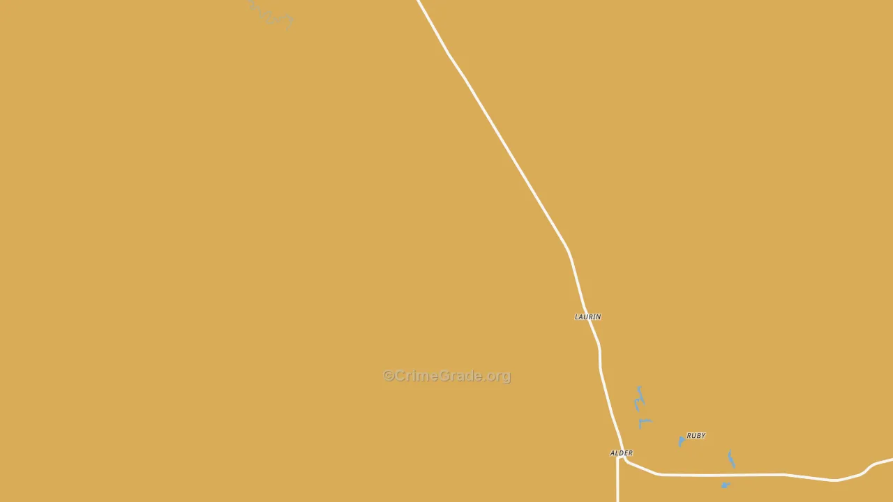 Laurin, MT Map of Robbery Rates