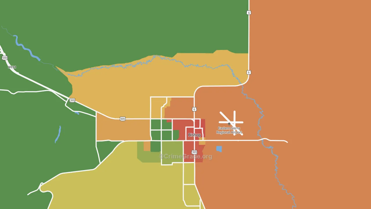 Laws, CA Map of Robbery Rates