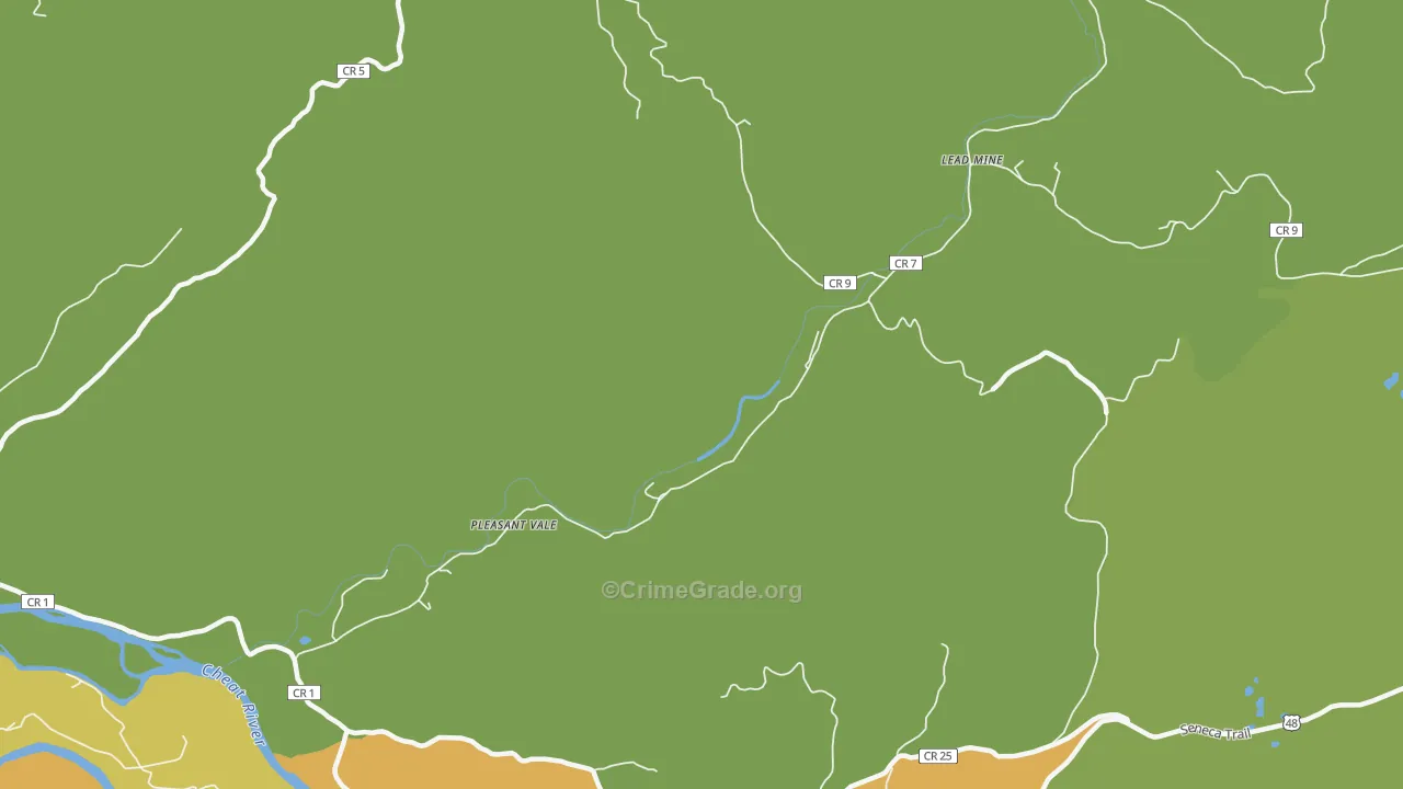 Lead Mine, WV Map of Robbery Rates