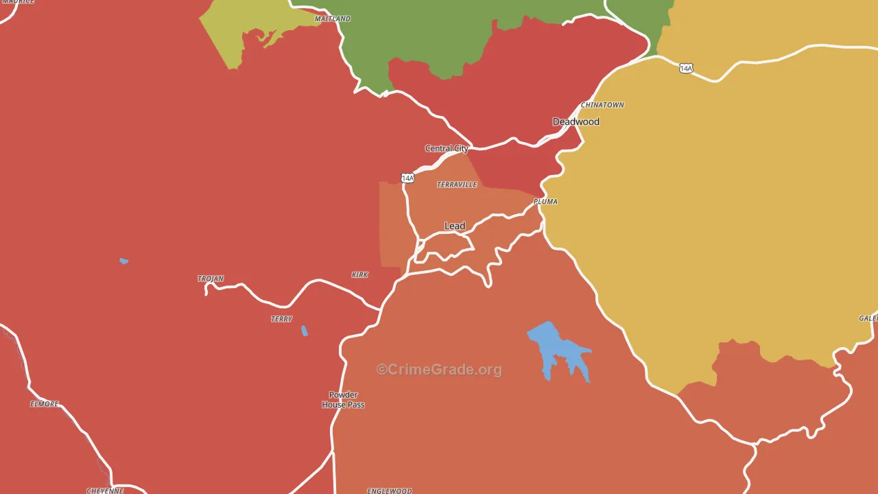 Lead, SD Map of Robbery Rates