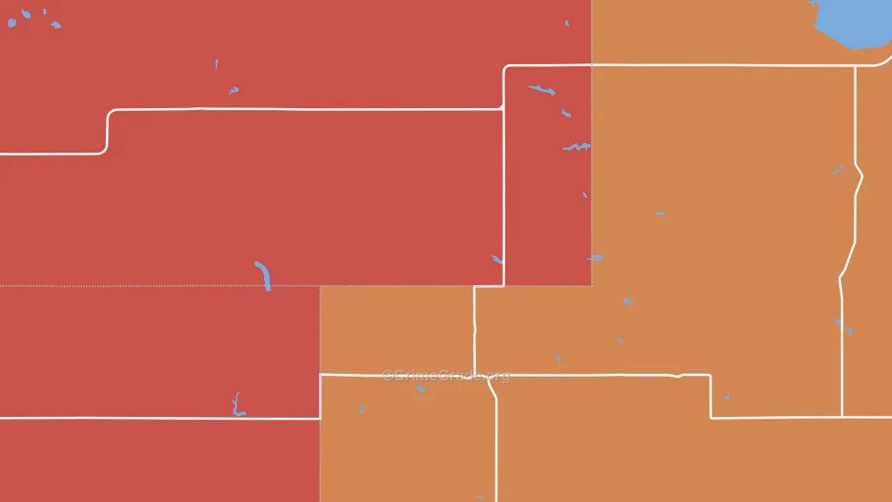 Ledger, MT Map of Robbery Rates