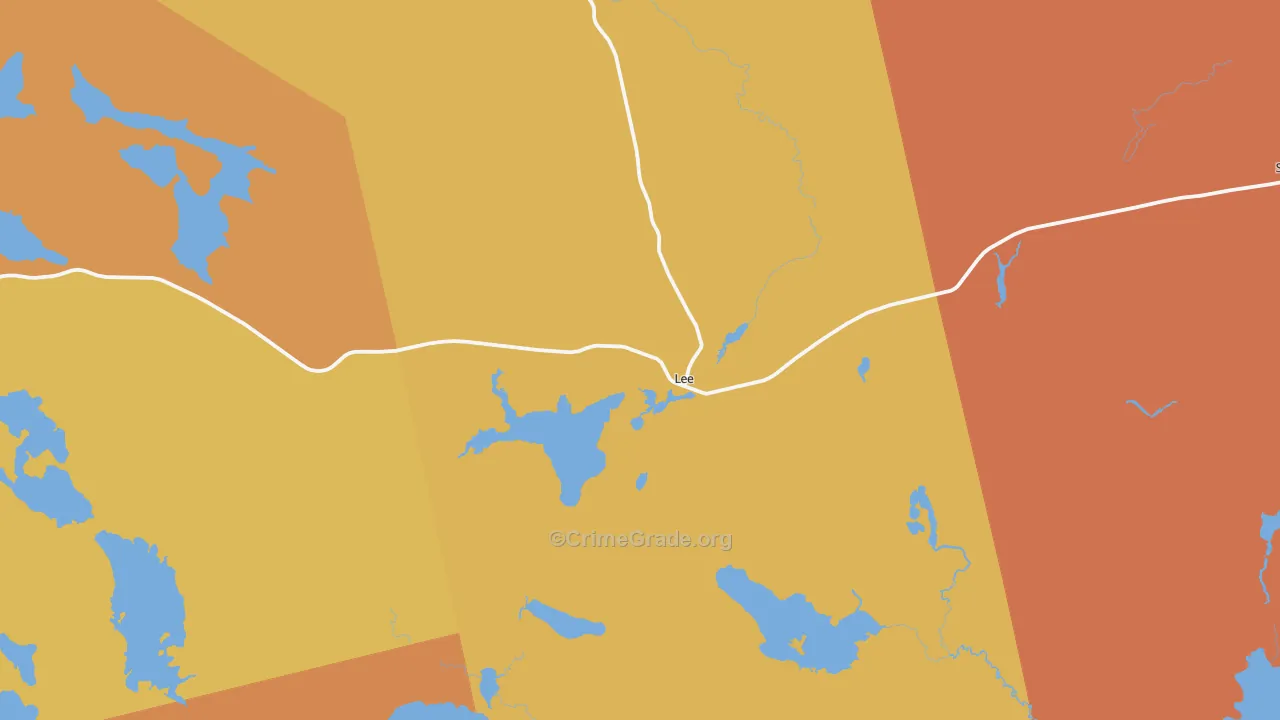 Lee, ME Map of Robbery Rates