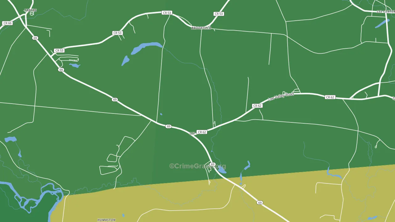 Lee, NY Map of Robbery Rates