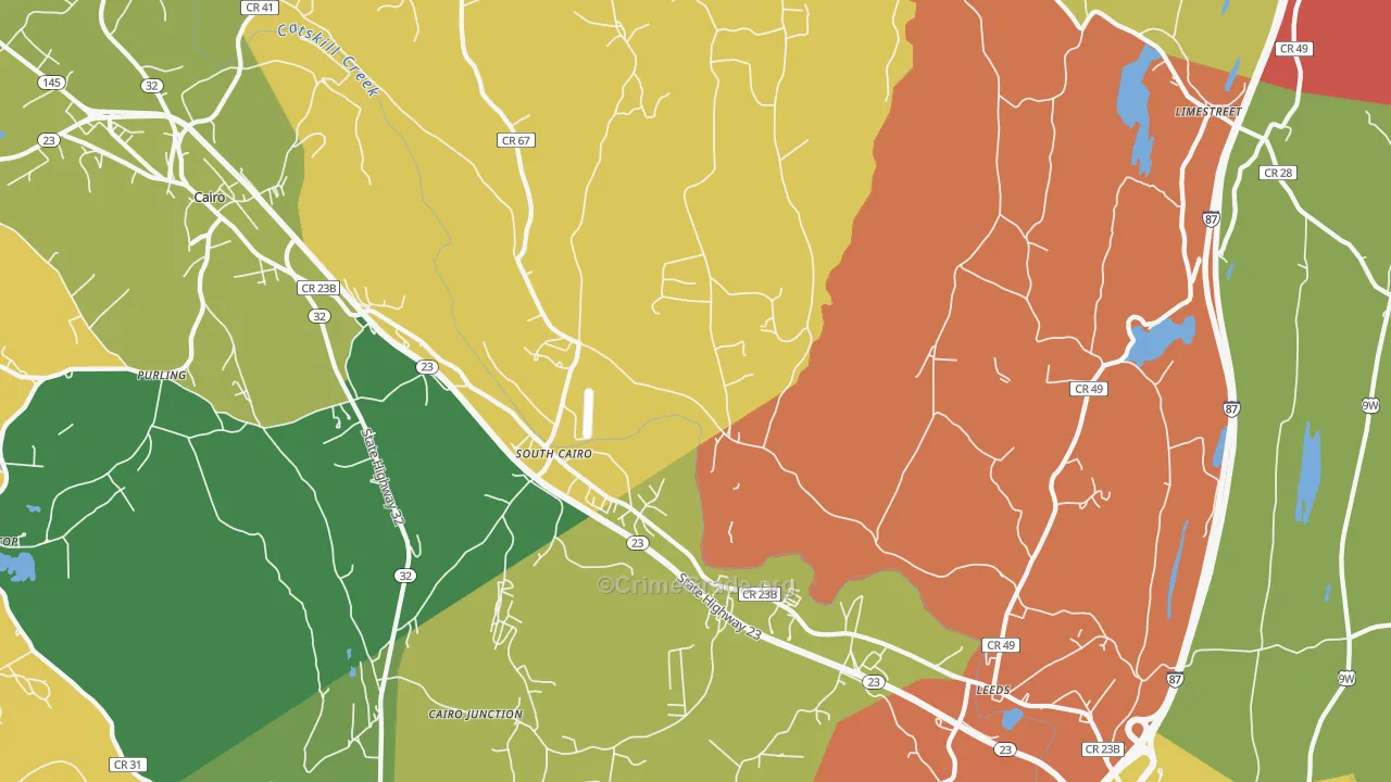 Leeds, NY Map of Robbery Rates