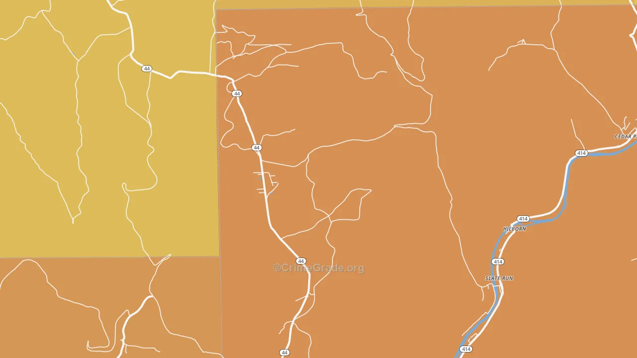 Leetonia, PA Map of Robbery Rates