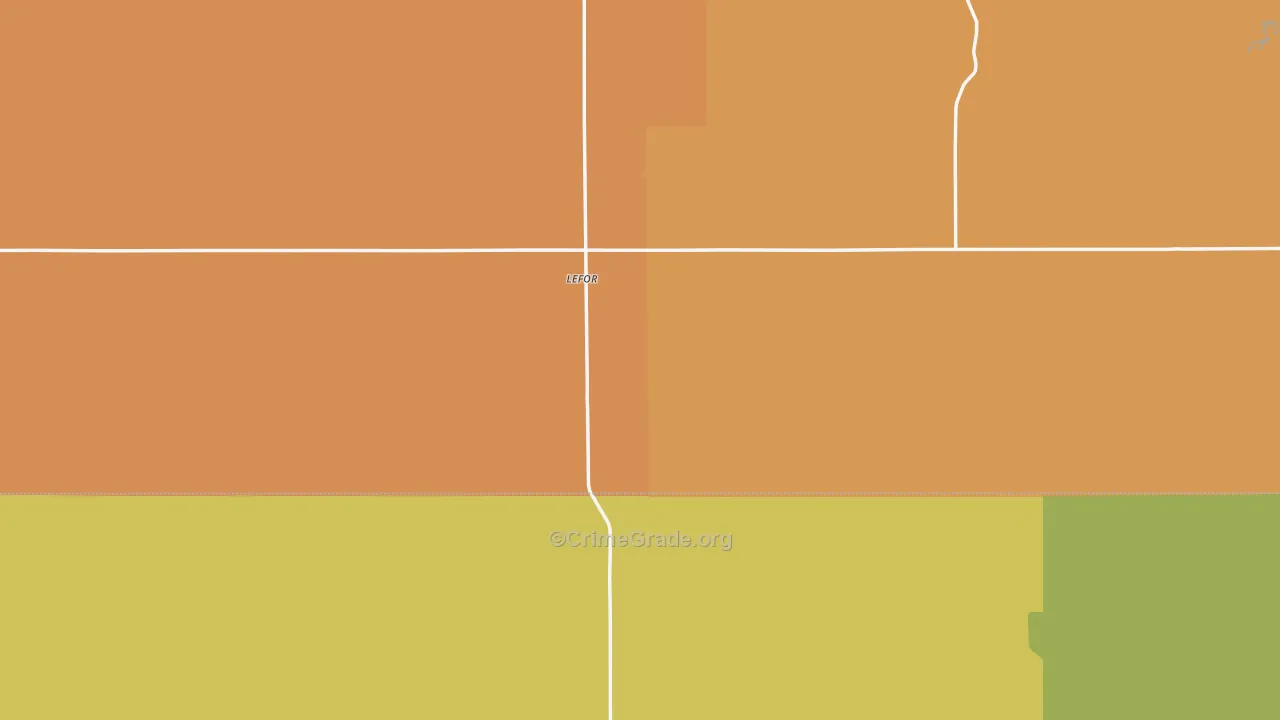 Lefor, ND Map of Robbery Rates
