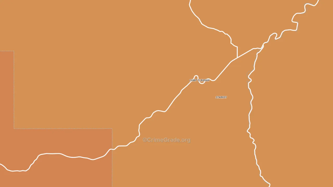 Lehman Hot Springs, OR Map of Robbery Rates