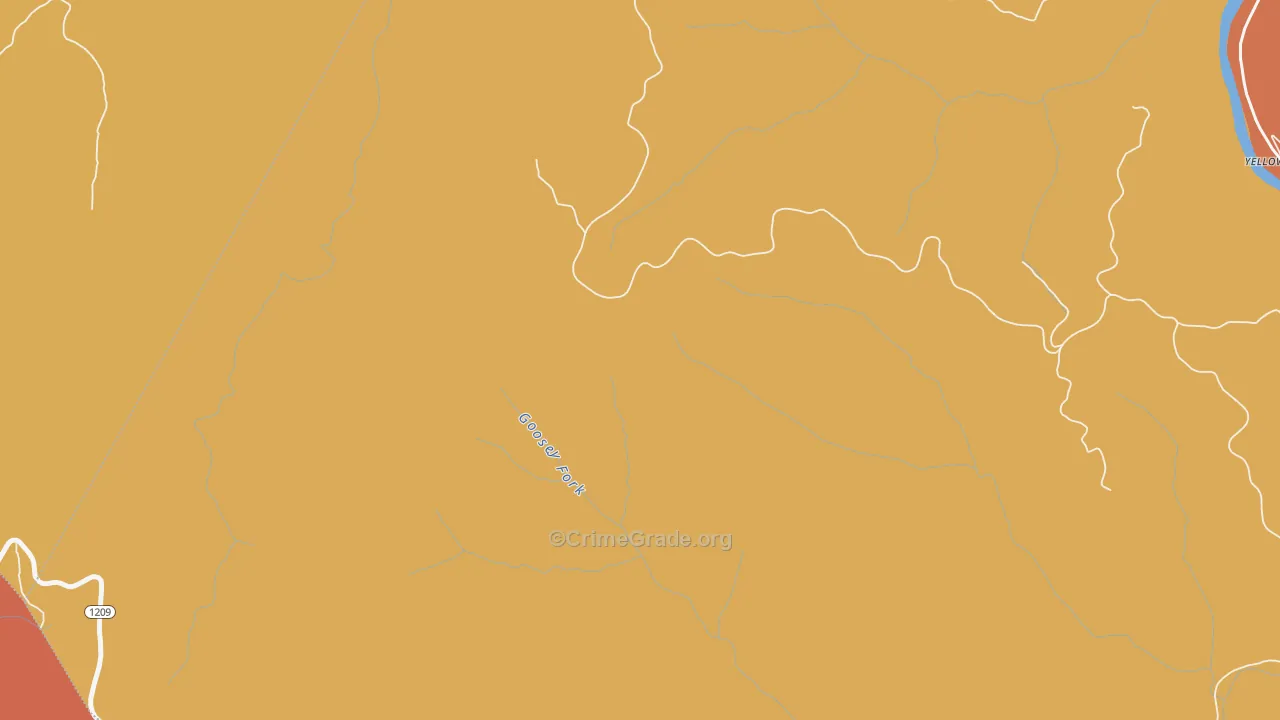 Leighton, KY Map of Robbery Rates