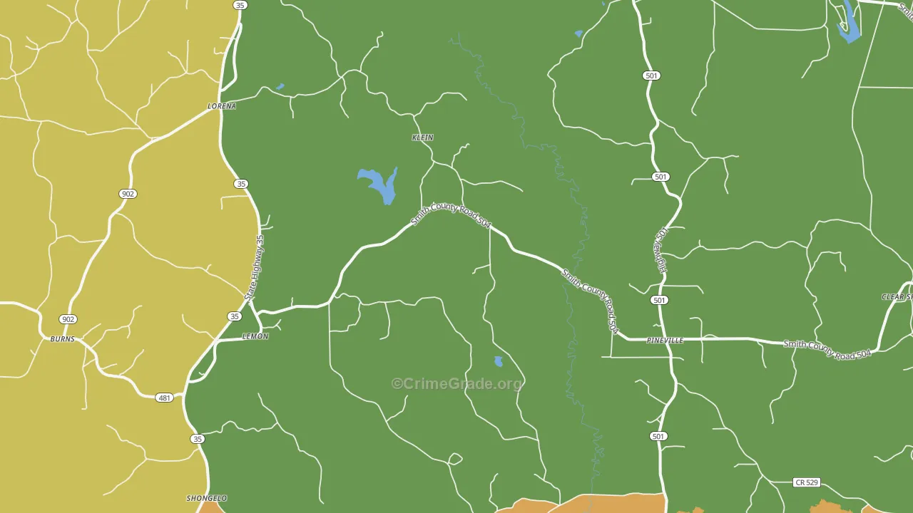 Lemon, MS Map of Robbery Rates