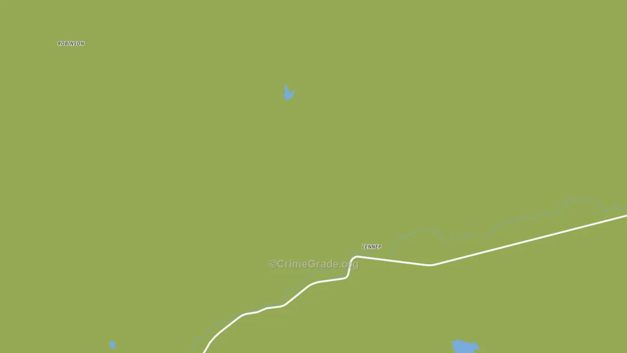 Lennep, MT Map of Robbery Rates
