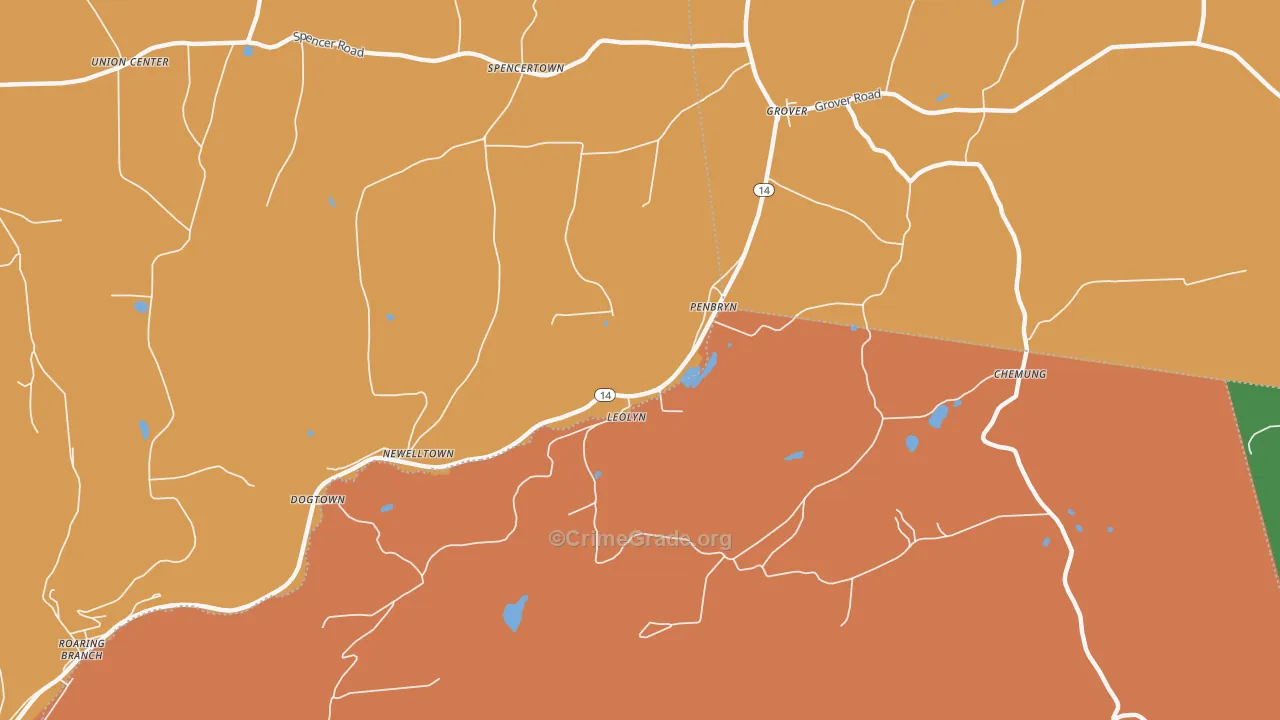 Leolyn, PA Map of Robbery Rates
