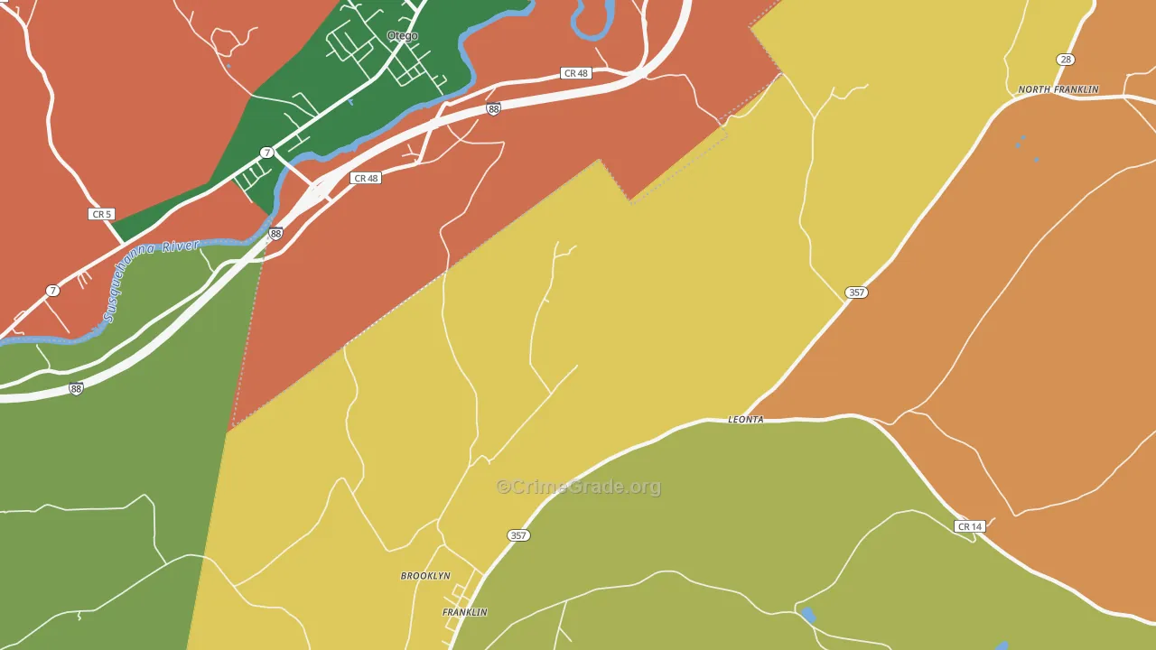 Leonta, NY Map of Robbery Rates