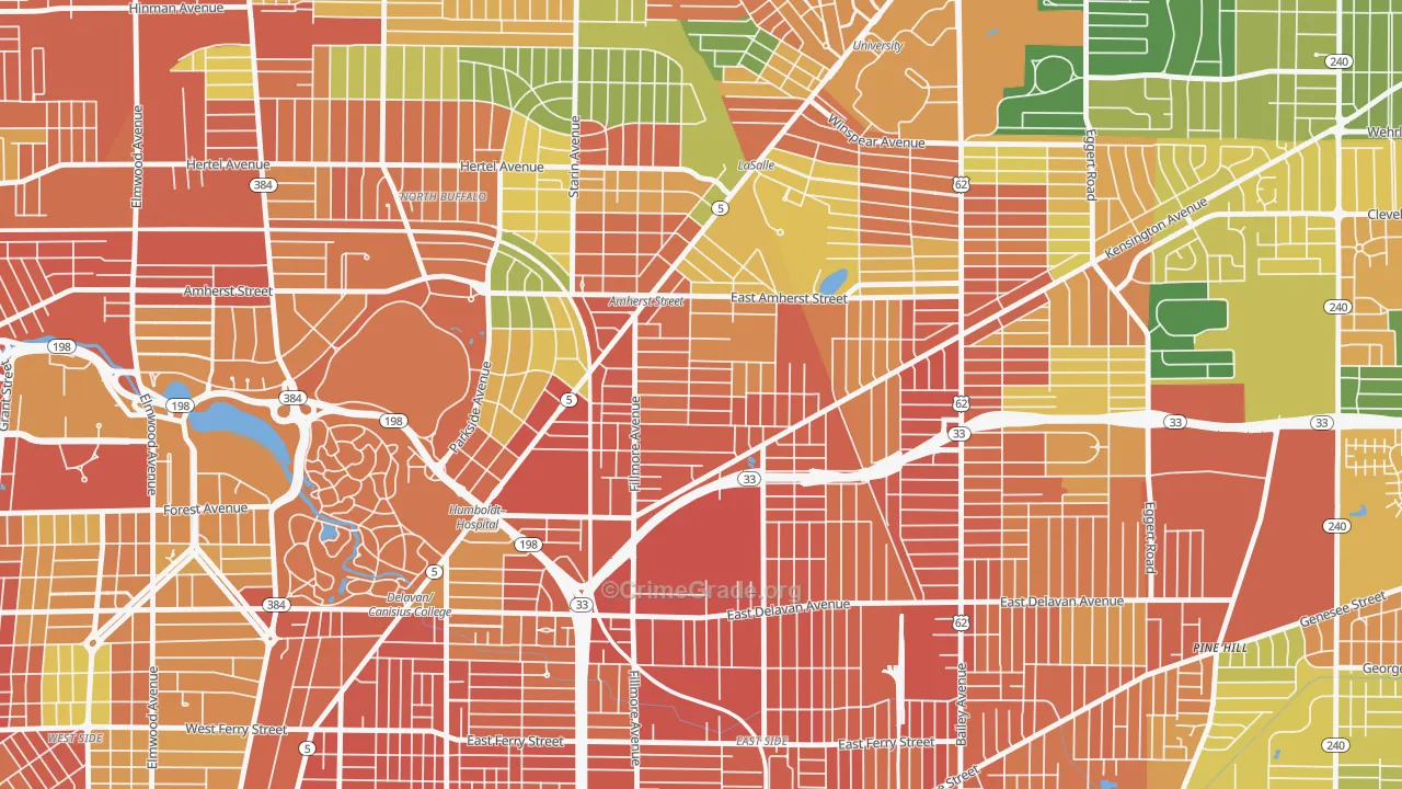 Leroy, Buffalo, NY Map of Robbery Rates