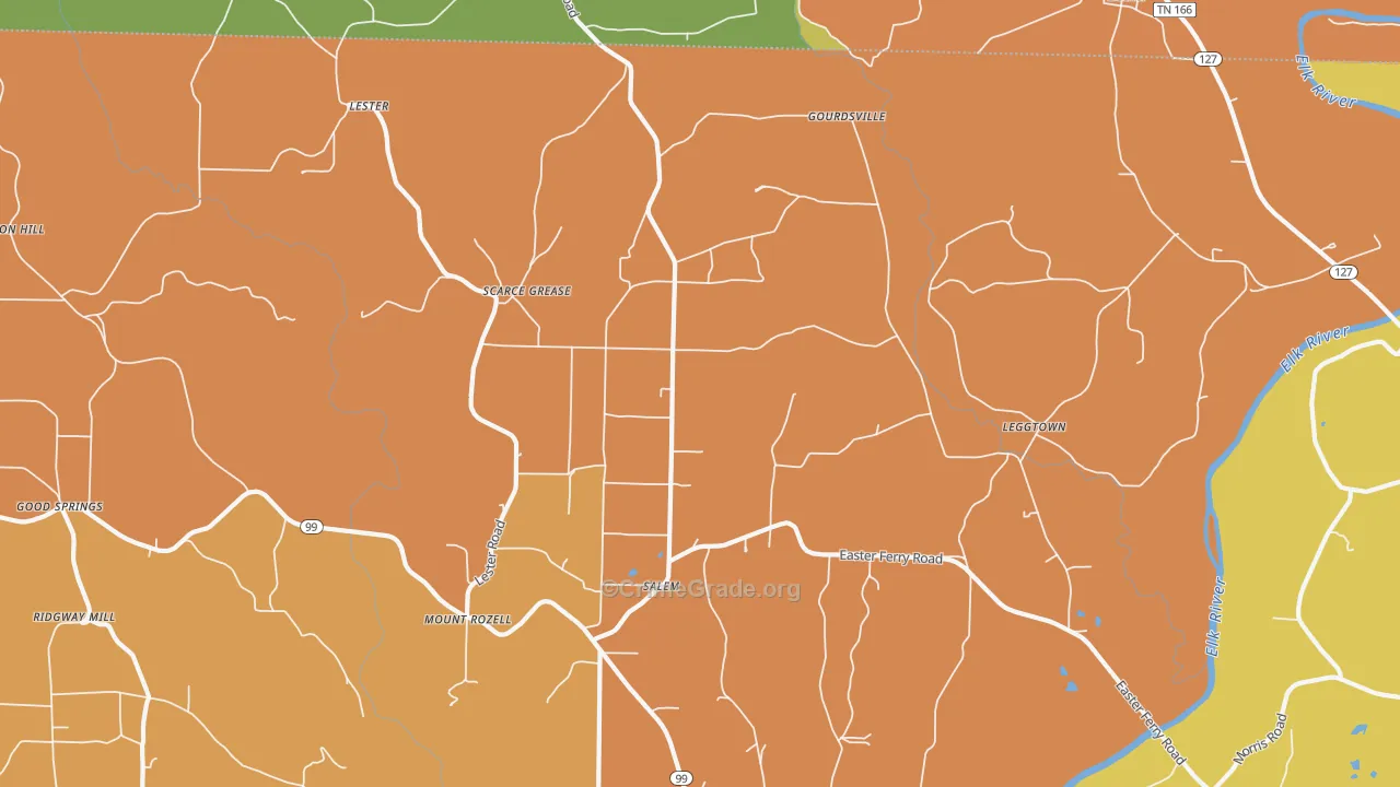 Lester, AL Map of Robbery Rates