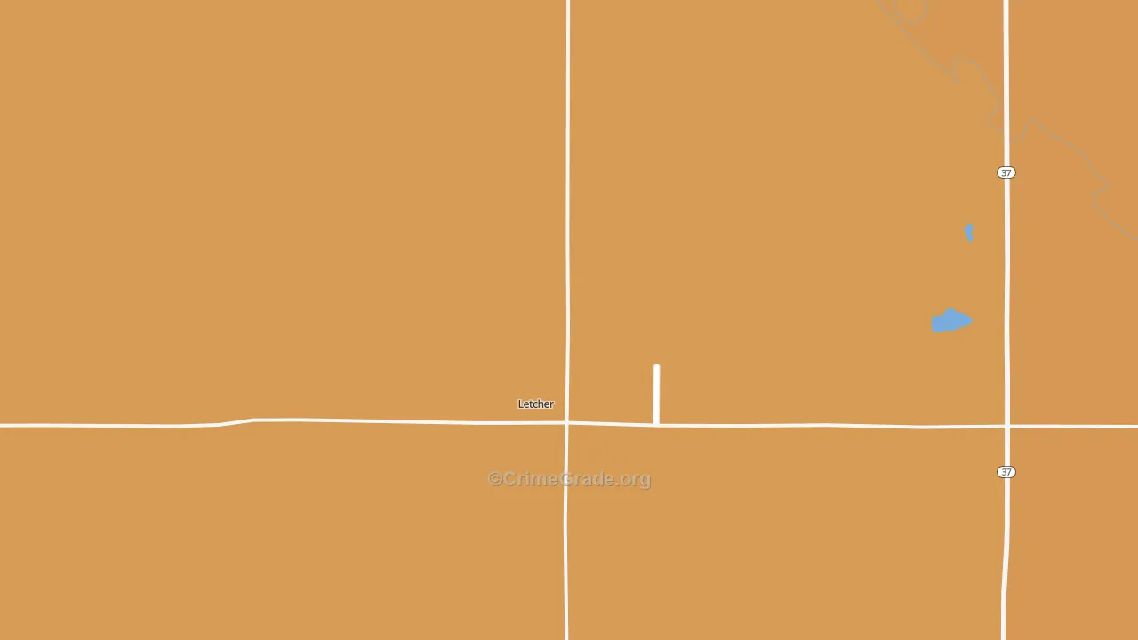 Letcher, SD Map of Robbery Rates