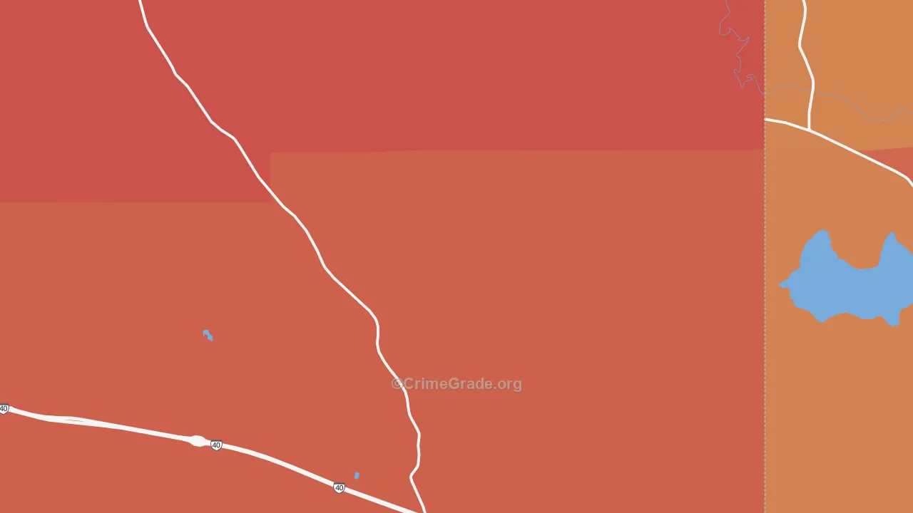 Leupp Corner, AZ Map of Robbery Rates