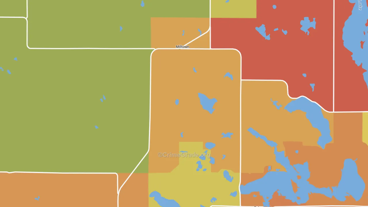 Lewis, WI Map of Robbery Rates