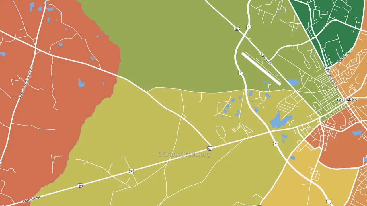 Lexsy, GA Map of Robbery Rates