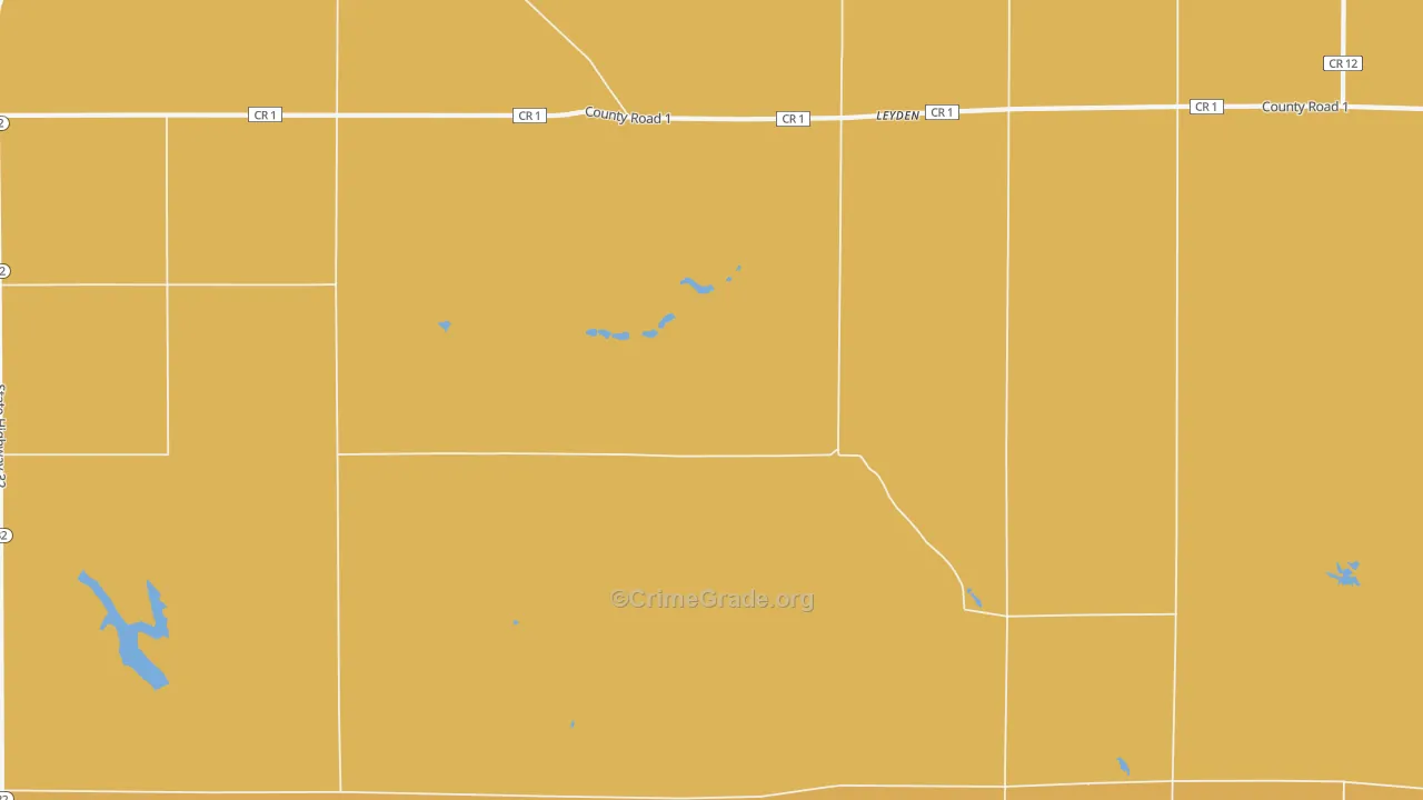 Leyden, ND Map of Robbery Rates