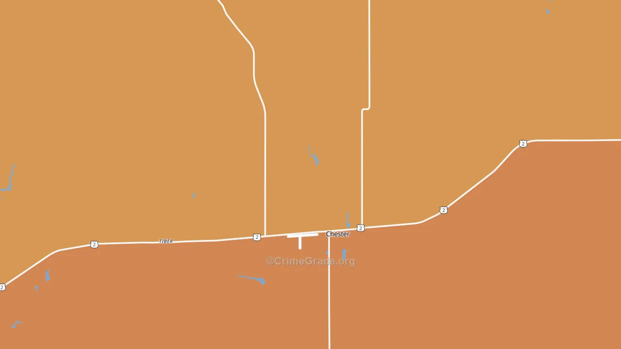 Liberty County, MT Map of Robbery Rates