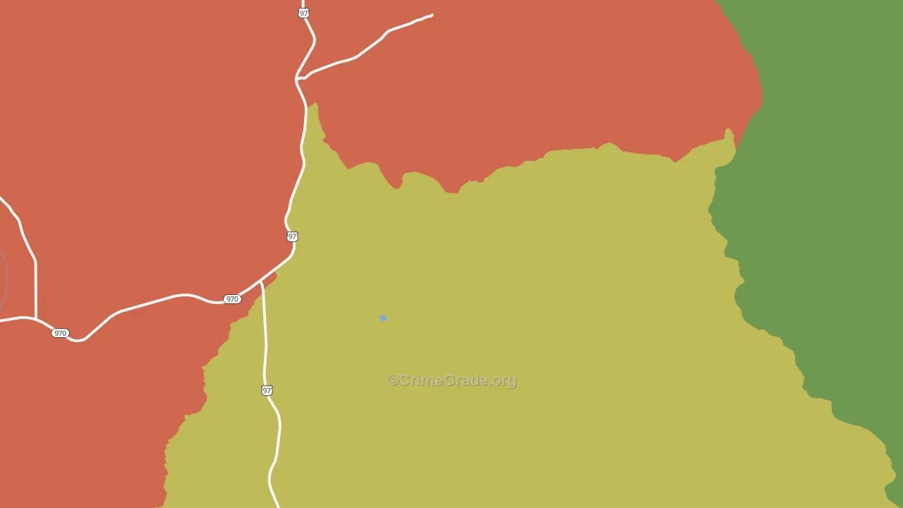 Liberty, WA Map of Robbery Rates