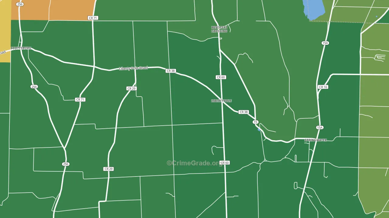 Libertypole, NY Map of Robbery Rates