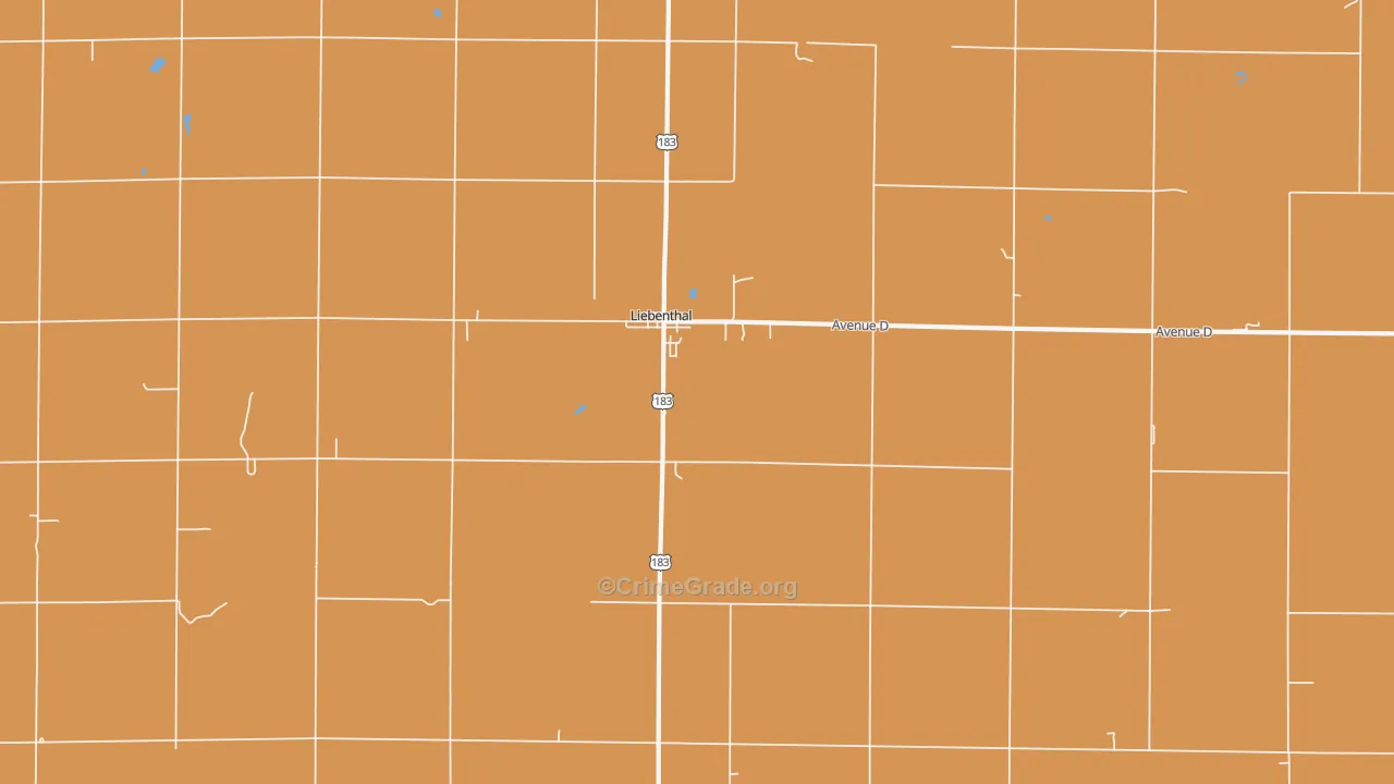 Liebenthal, KS Map of Robbery Rates