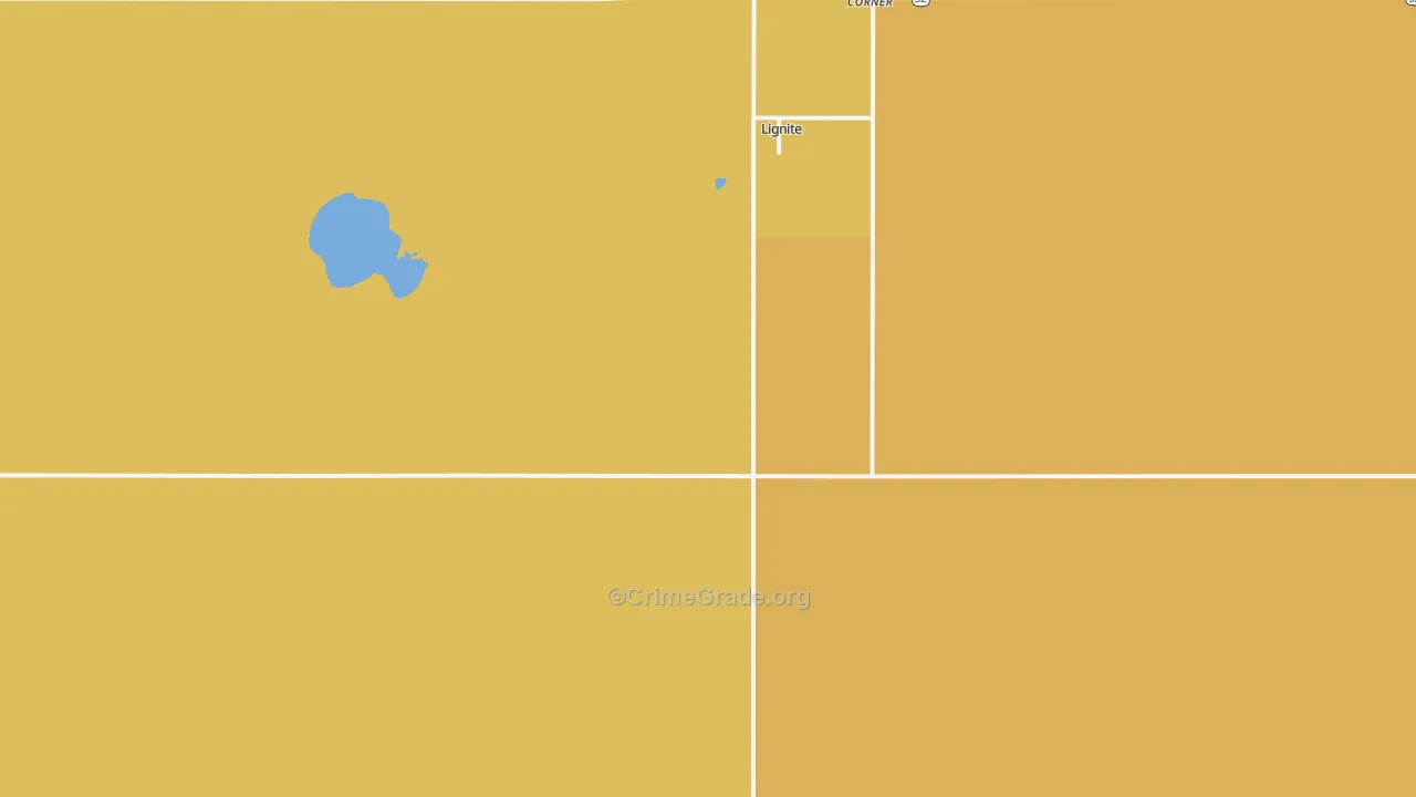 Lignite, ND Map of Robbery Rates