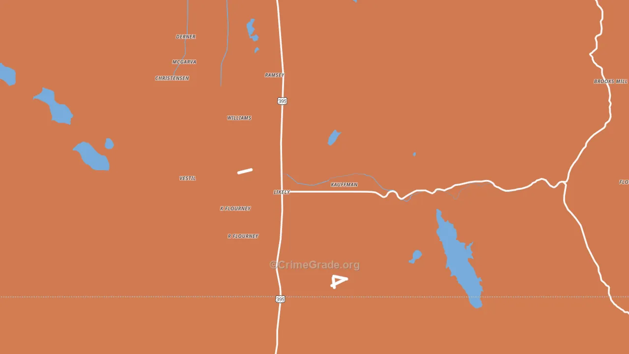 Likely, CA Map of Robbery Rates