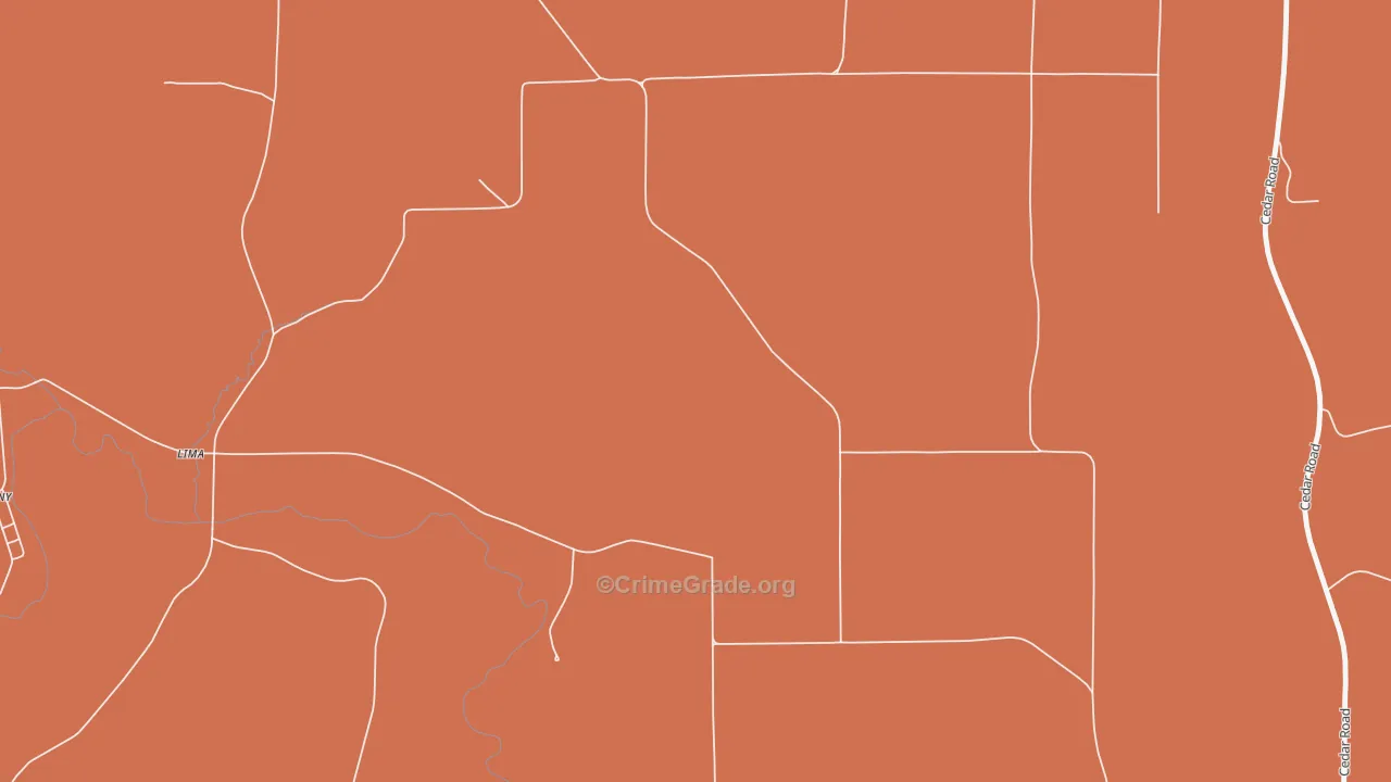 Lima, IA Map of Robbery Rates