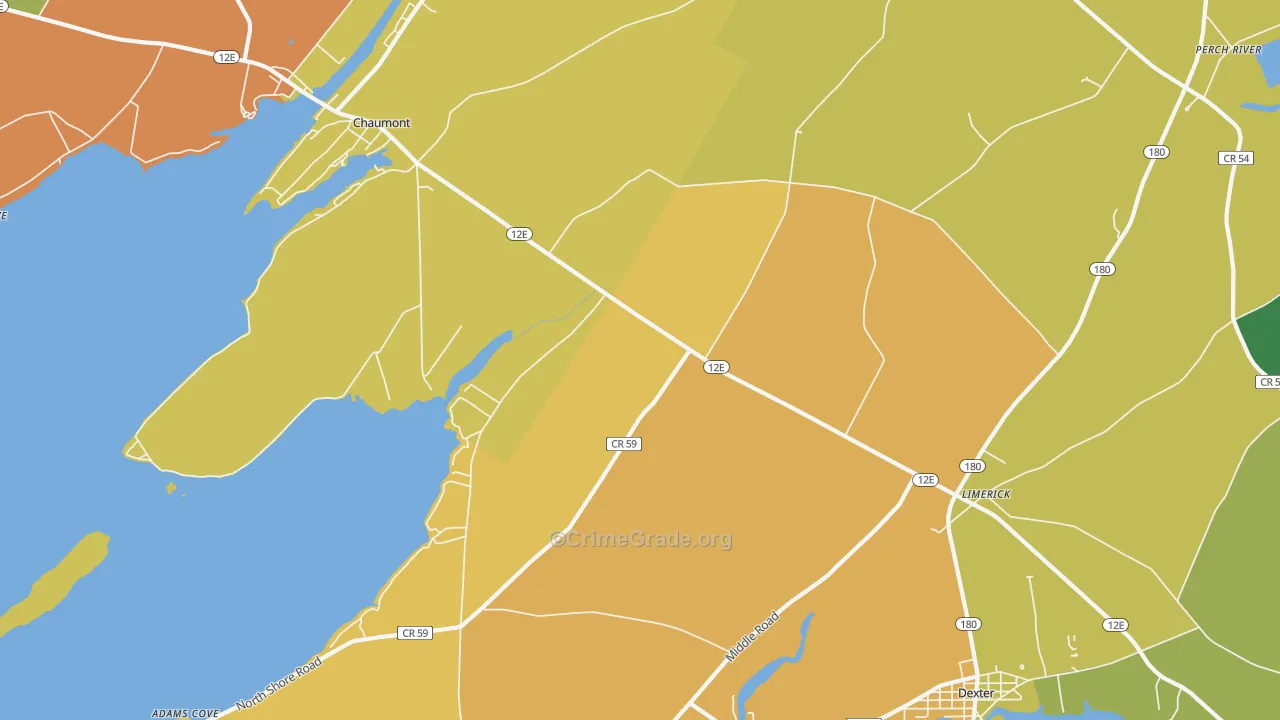 Limerick, NY Map of Robbery Rates