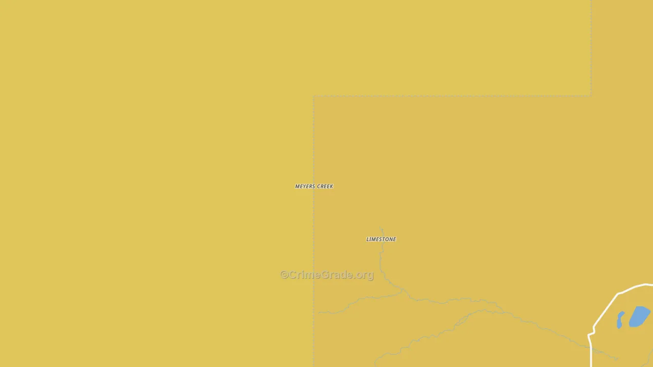Limestone, MT Map of Robbery Rates