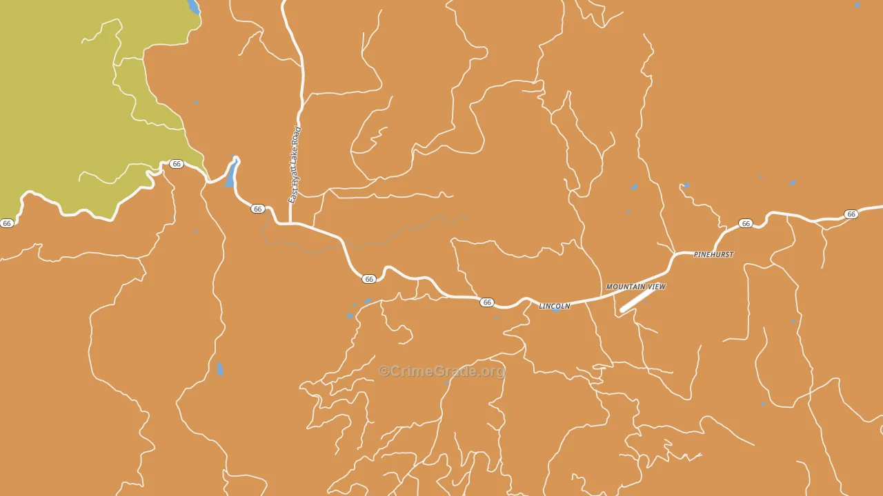 Lincoln, OR Map of Robbery Rates