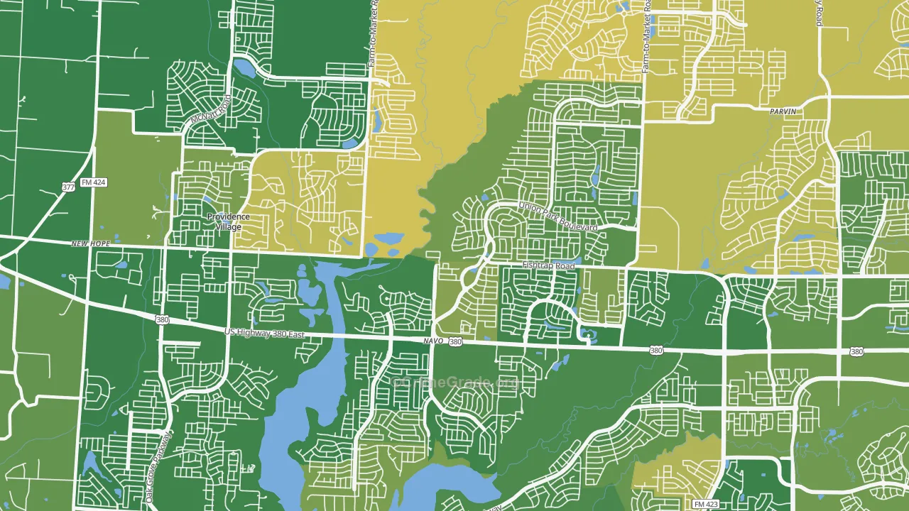 Lincoln Park, TX Map of Robbery Rates