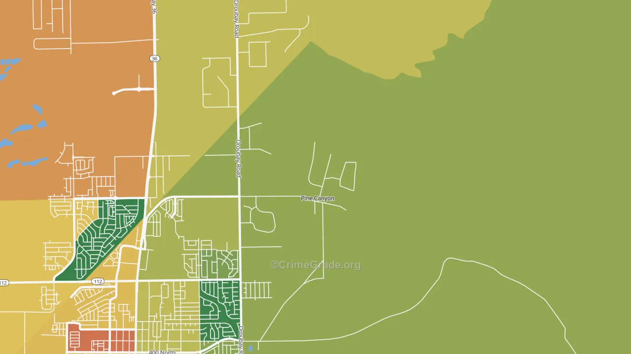 Lincoln, UT Map of Robbery Rates