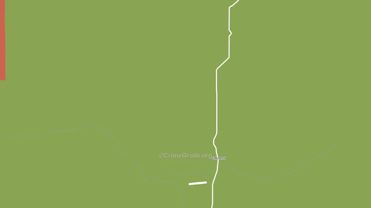 Lindrith, NM Map of Robbery Rates