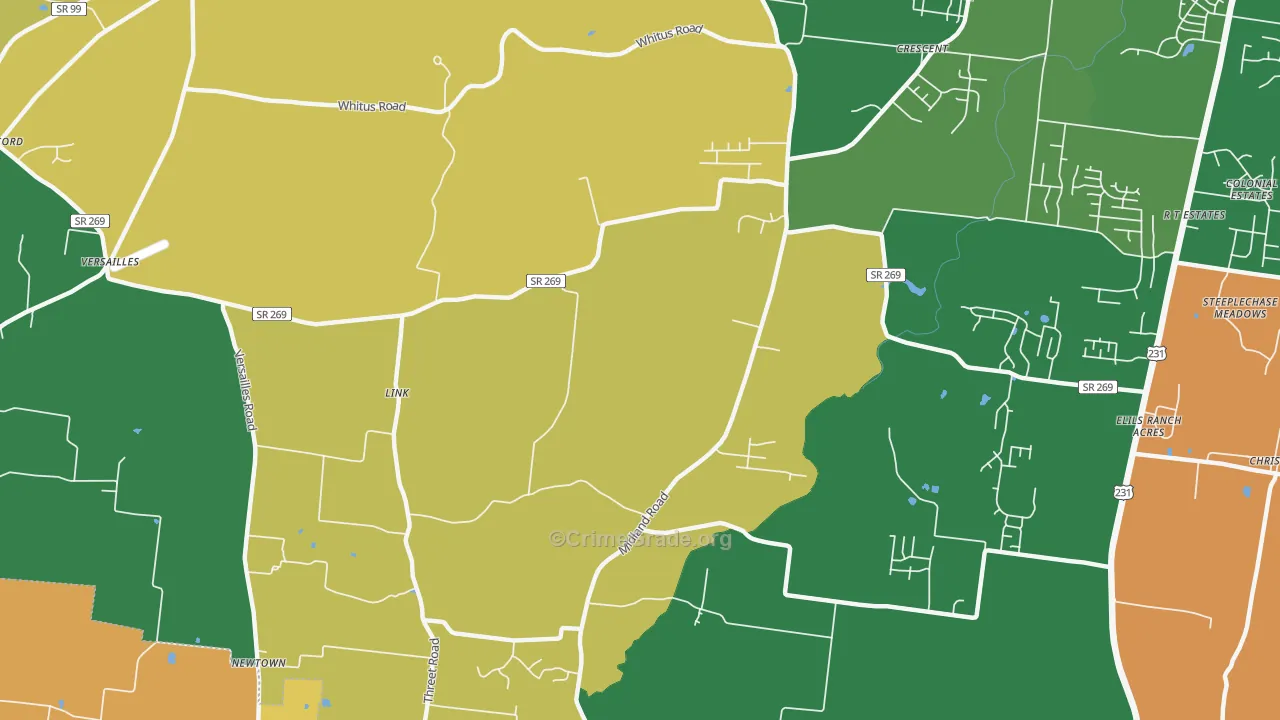 Link, TN Map of Robbery Rates