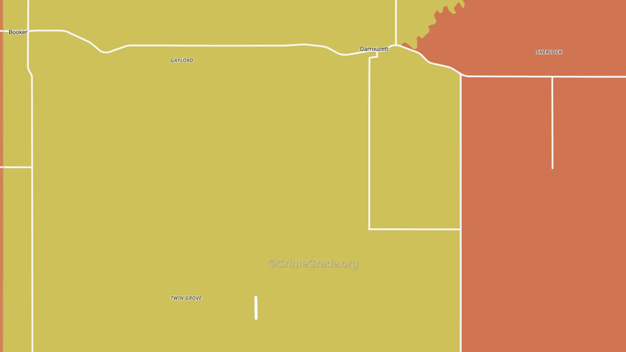 Lipscomb County, TX Map of Robbery Rates