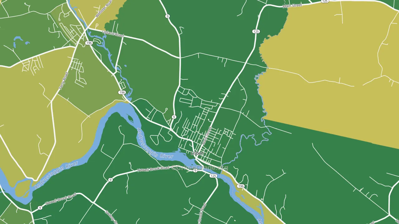 Lisbon Falls, ME Map of Robbery Rates