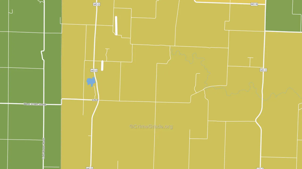 Lisle, MO Map of Robbery Rates
