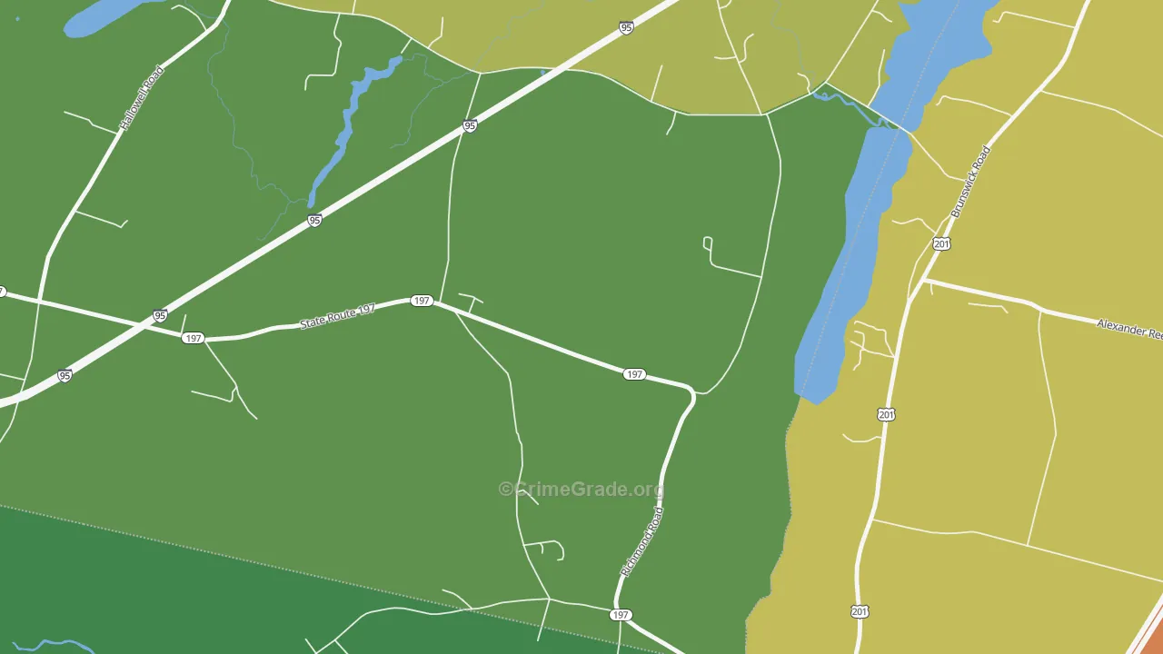 Litchfield Plains, ME Map of Robbery Rates