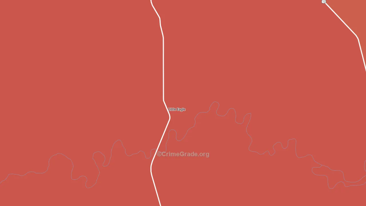 Little Eagle, SD Map of Robbery Rates