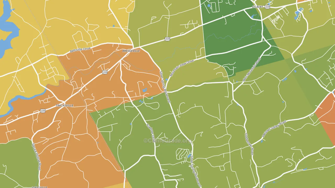 Little Gap, PA Map of Robbery Rates