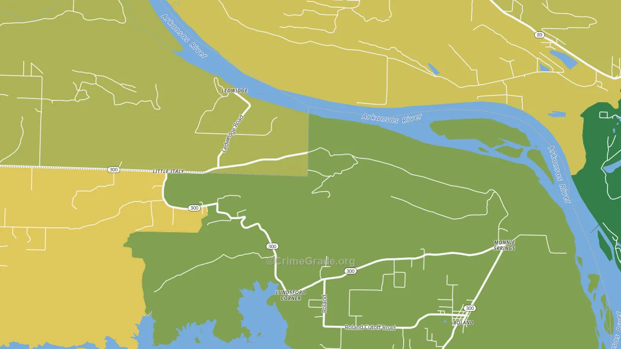 Little Italy, AR Map of Robbery Rates
