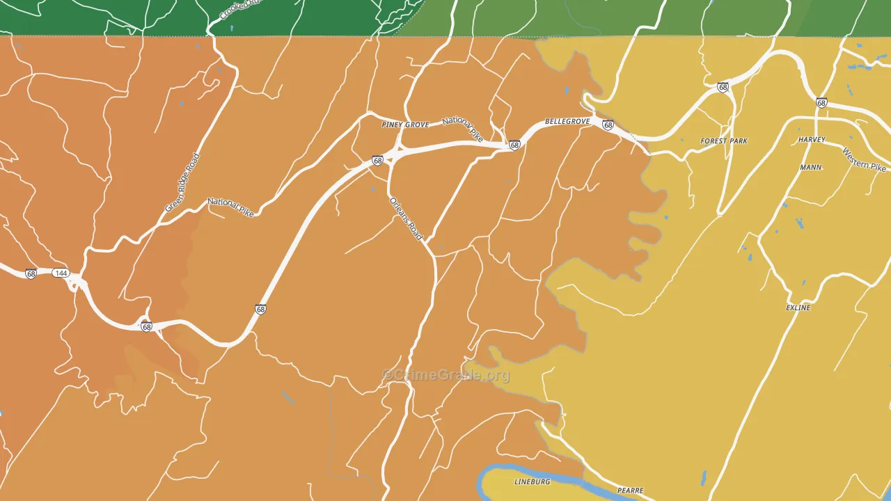 Little Orleans, MD Map of Robbery Rates